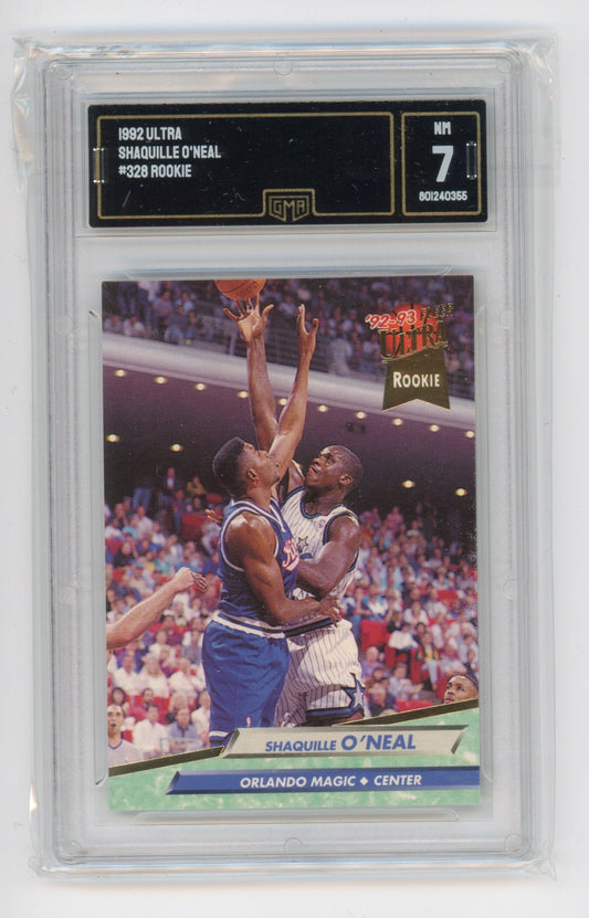 1992 Ultra Shaquille O'neal #328 Rookie GMA 7