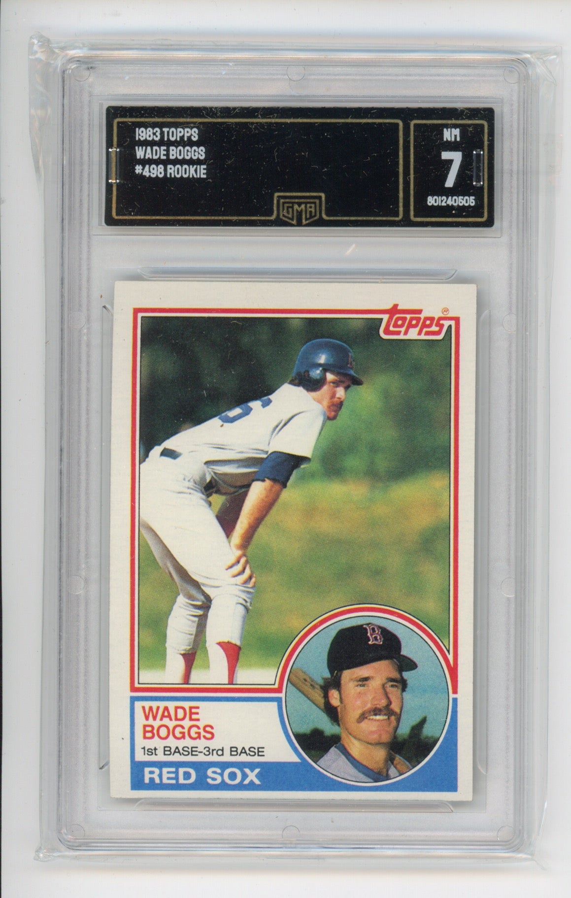 1983 Toppg Wade Boggs #498 Rookie GMA 7