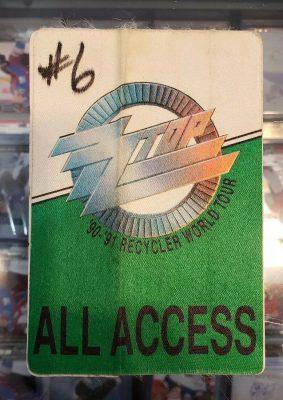 Rare 1990 ZZ Top Recycler Tour All Access Concert Ticket Pass Toronto, Canada - FLIP Collectibles Shop