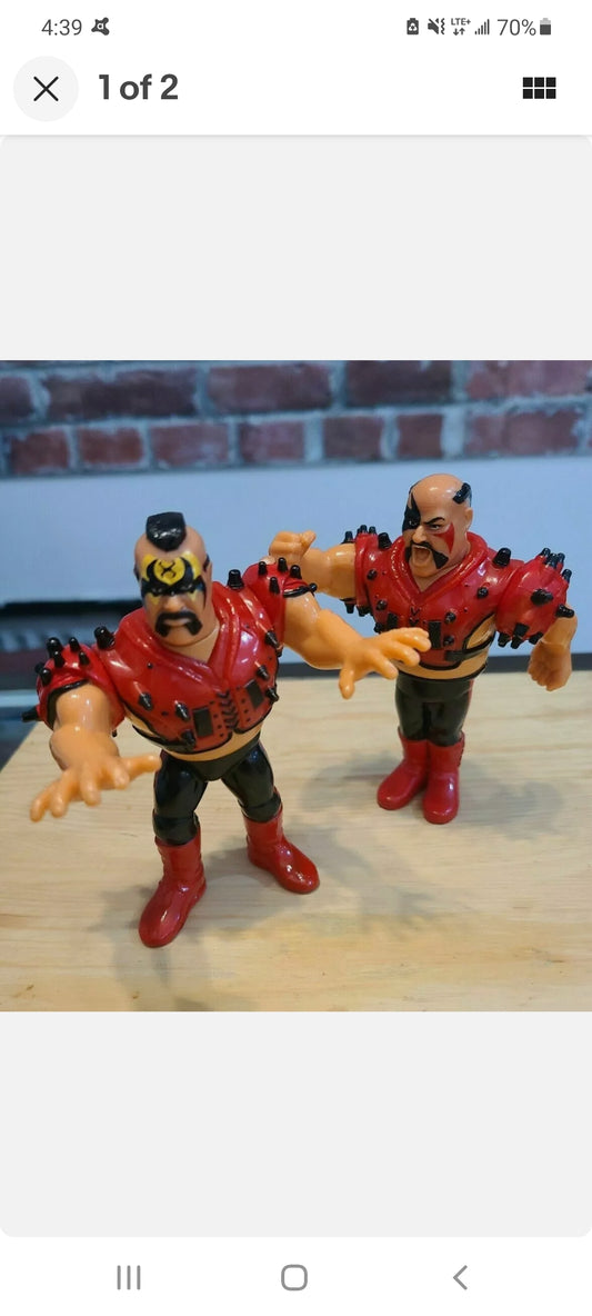 1992 Hasbro Road Warriors Legion Of Doom Loose Tag Team Wrestling Figures Mint!