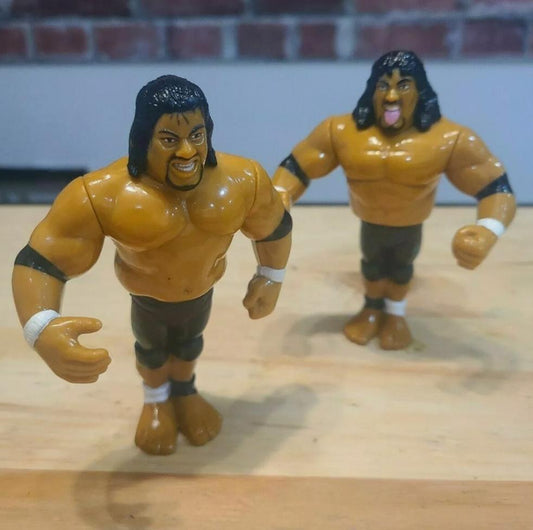 1992 Hasbro Headshrinkers Tag Team Set Loose WWF Wrestling Figure Mint!