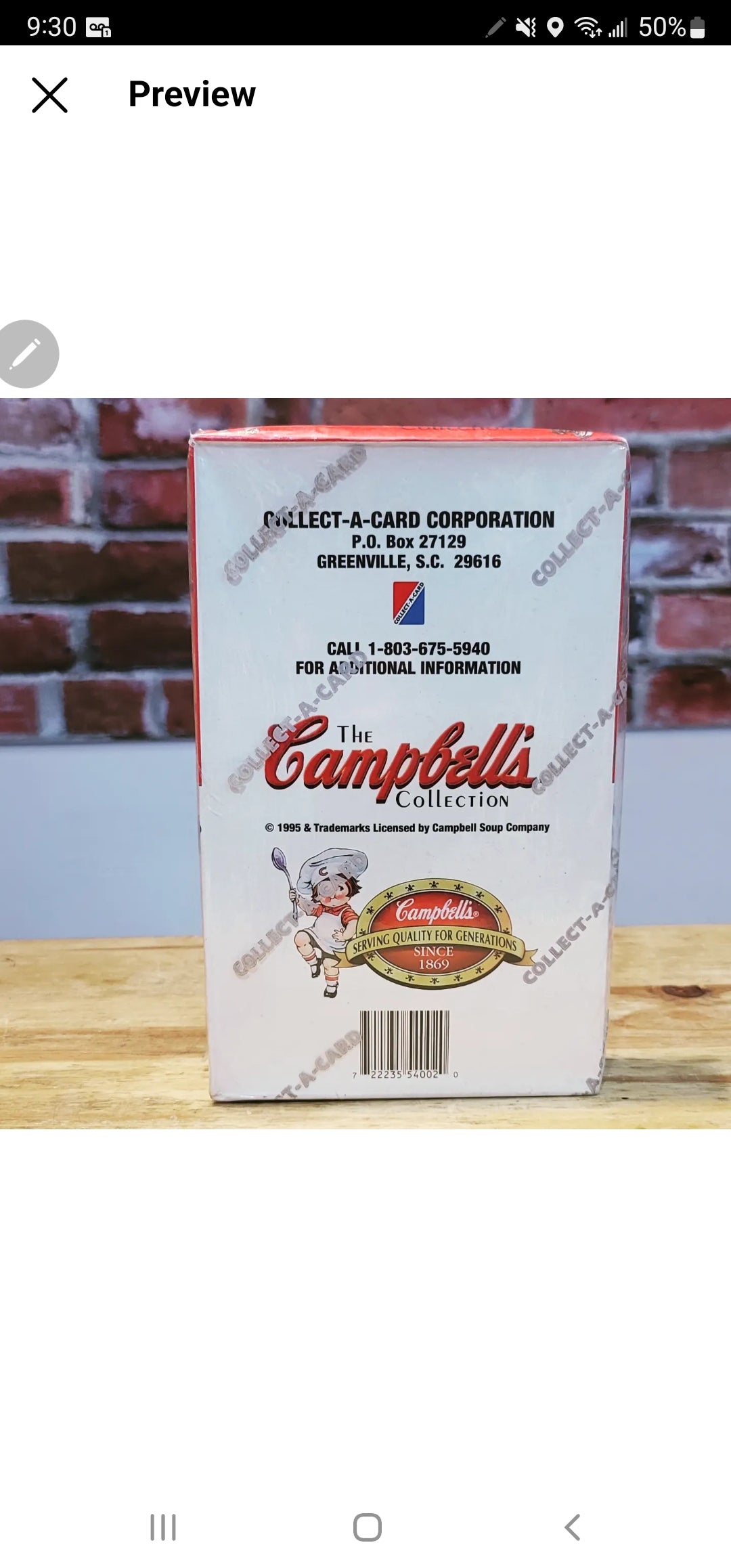 1995 The Campbell's Collection Campbell's Kids Trading Cards Factory Sealed Hobby Box (36 Packs)