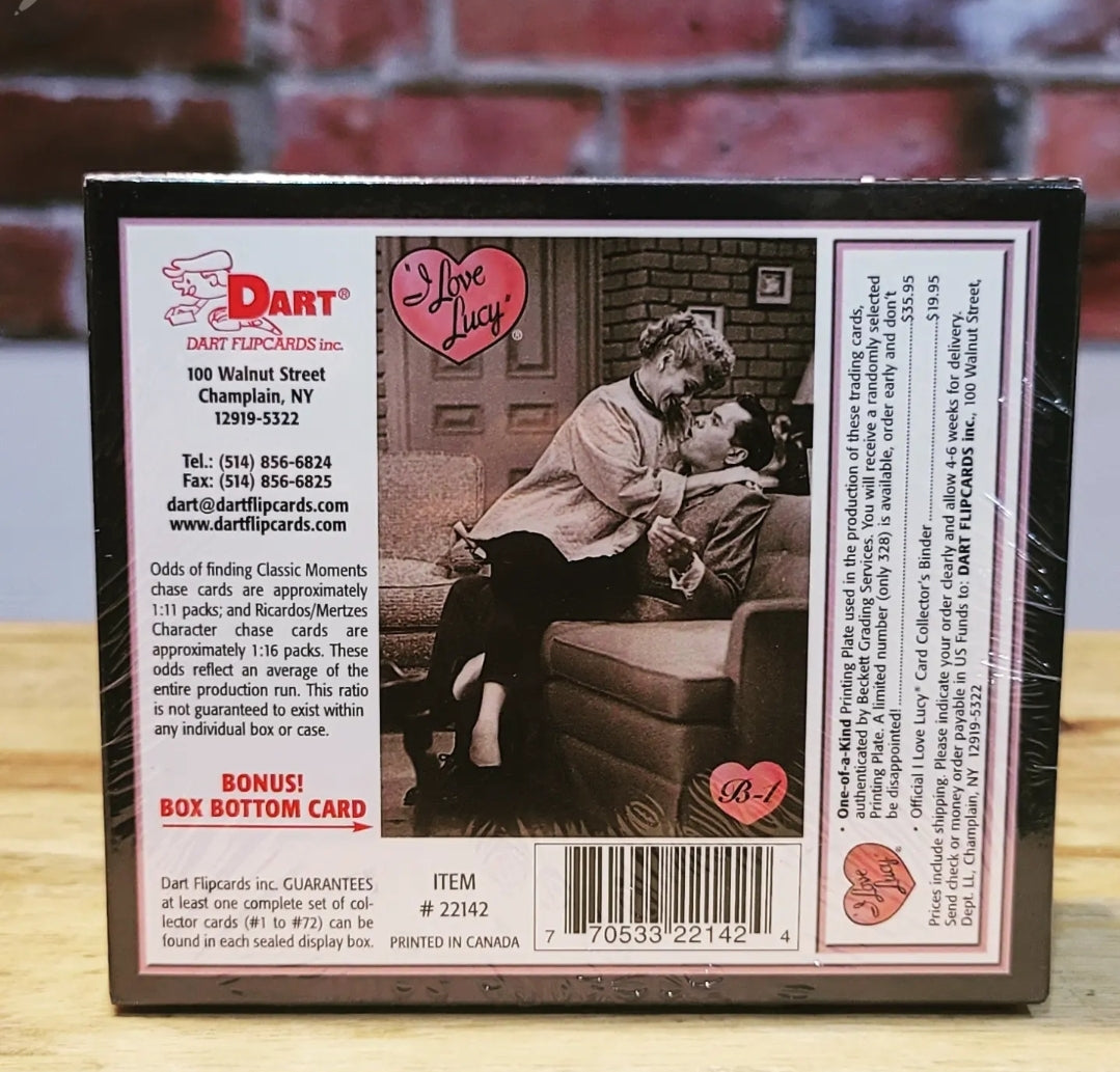 2001 DART I Love Lucy 50th Anniversary Trading Cards Box (36 Packs)