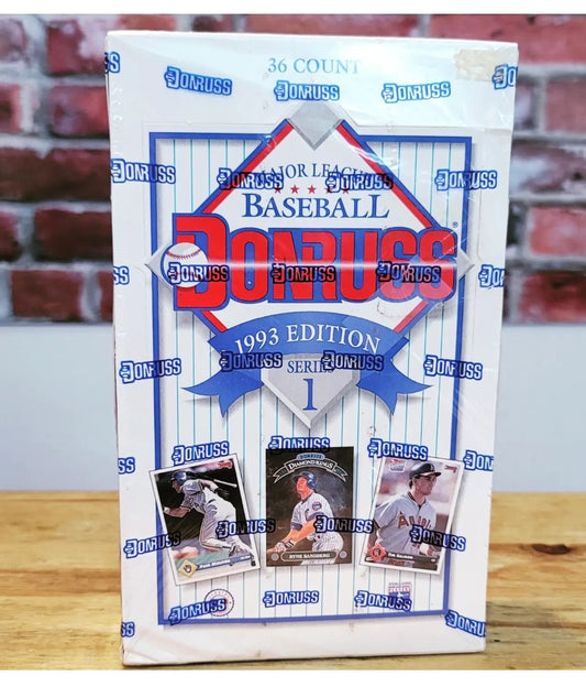 1993 Donruss Baseball Cards Series One Hobby Box (36 Packs)