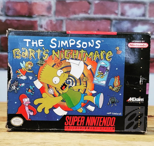 The Simpsons Bart's Nightmare Super Nintendo SNES