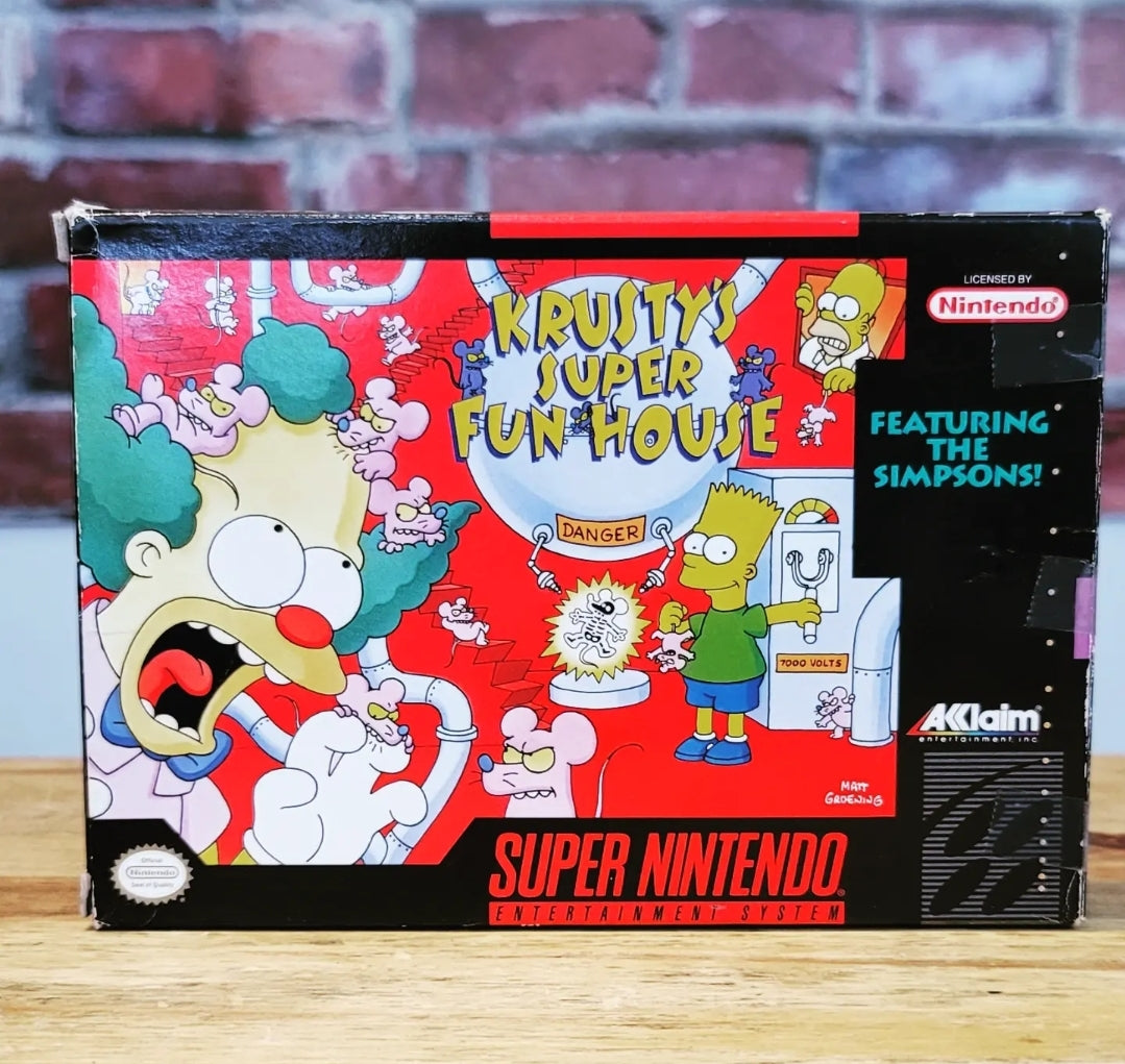 Krusty's Super Fun House Super Nintendo SNES Video Game
