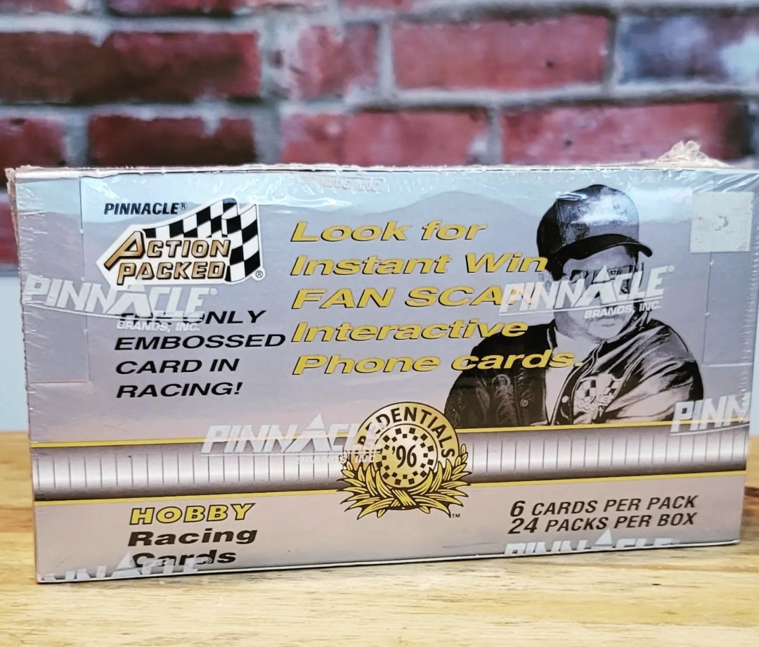 1996 Action Packed Pinnacle Credentials Racing Hobby Box (24 Packs)