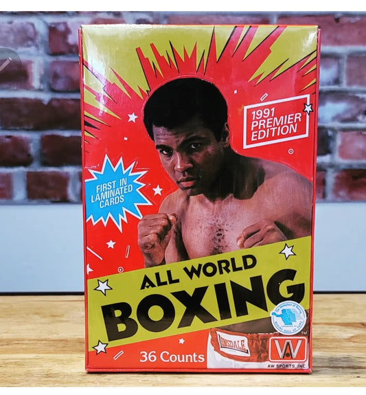 1991 All-World Boxing Trading Cards Hobby Box (36 Packs)