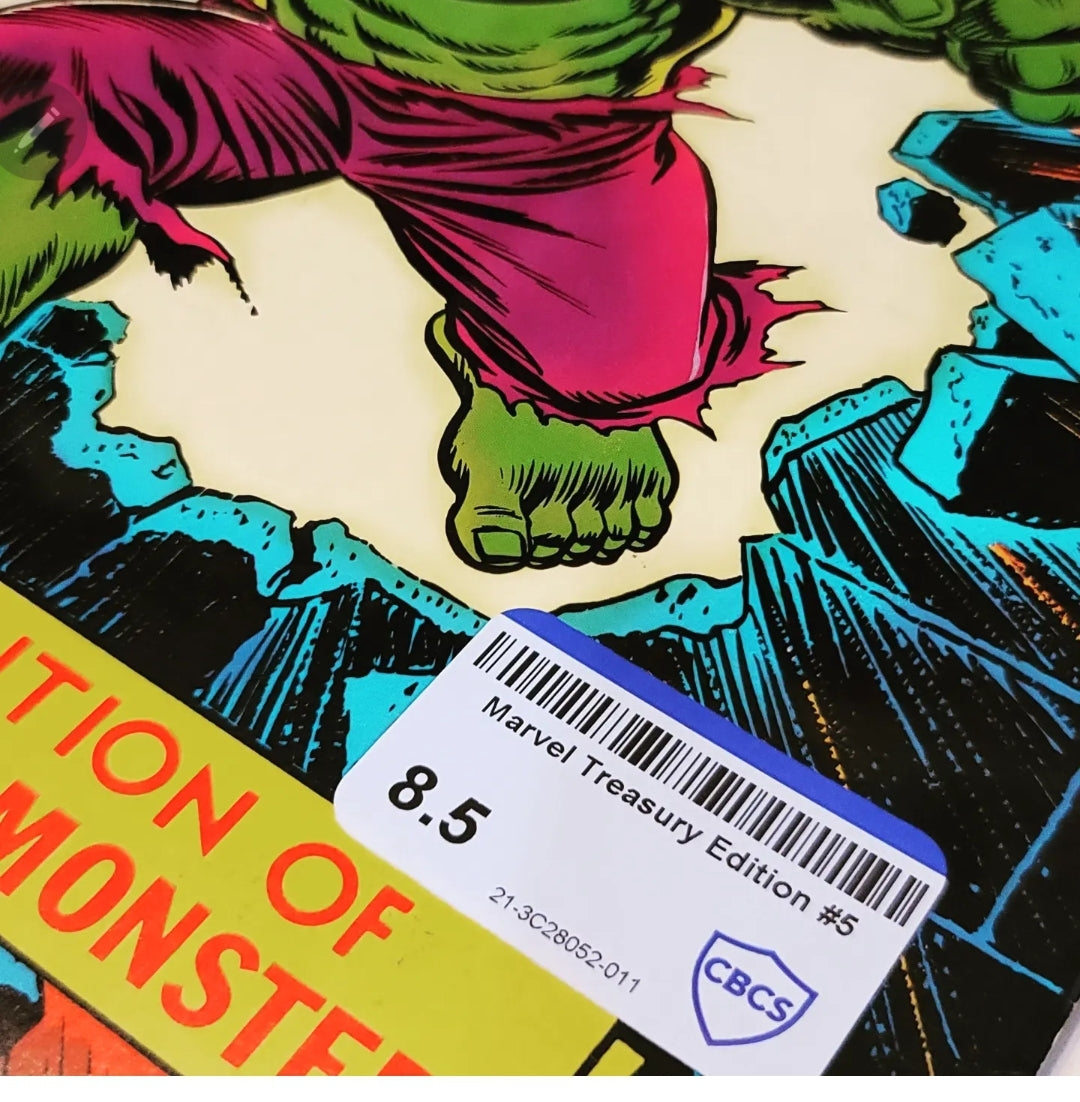 Marvel Treasury Editon #5 Incredible Hulk Comic 1975 Graded CBCS 8.5