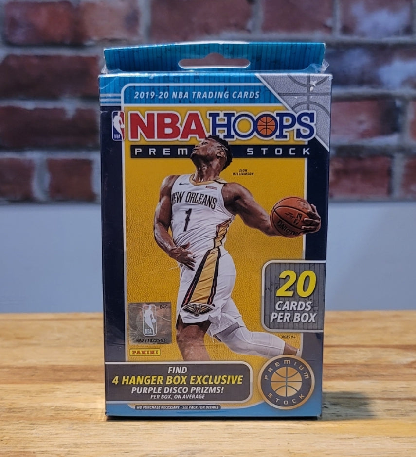 2019/20 Panini Hoops Premium Stock Basketball Cards Hanger Box (20 Cards)