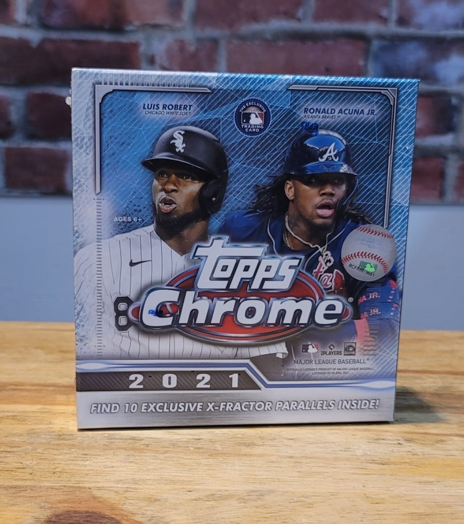2021 Topps Chrome Baseball Cards Mega Box (10 Packs)