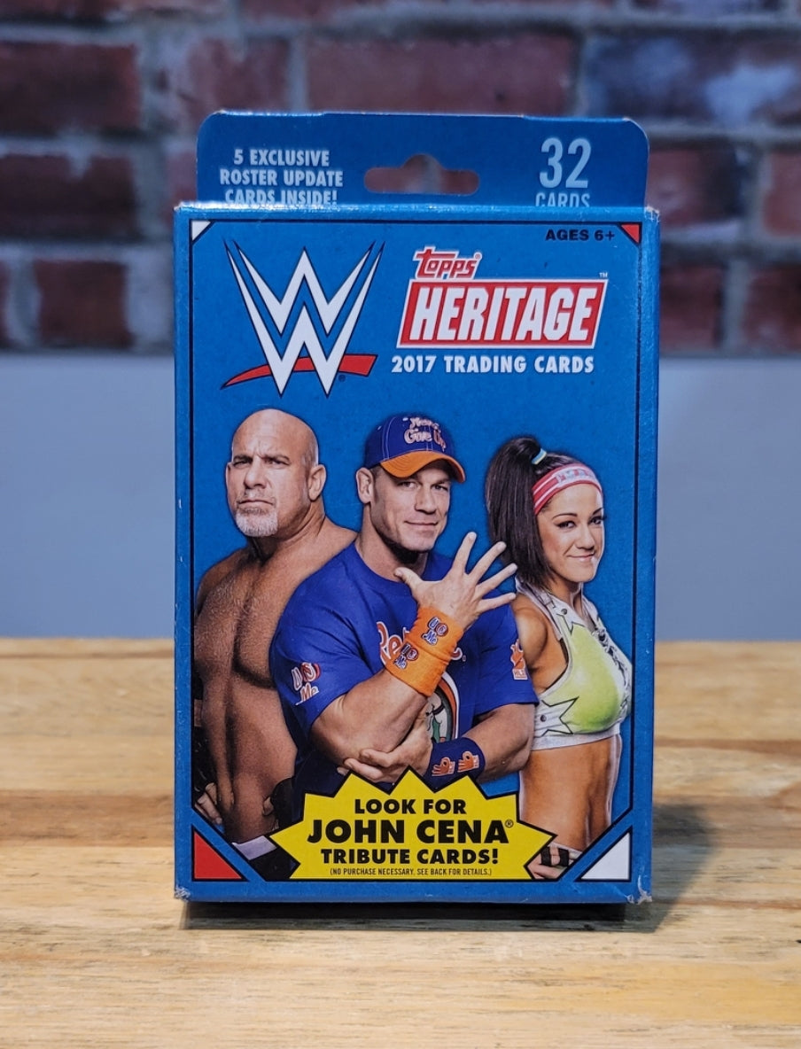 2017 Topps Heritage WWF WWE Wrestlng Trading Cards Hanger Box (32 Cards)
