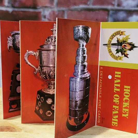 Original 1980s NHL Hockey Hall Of Fame Trophy Postcards
