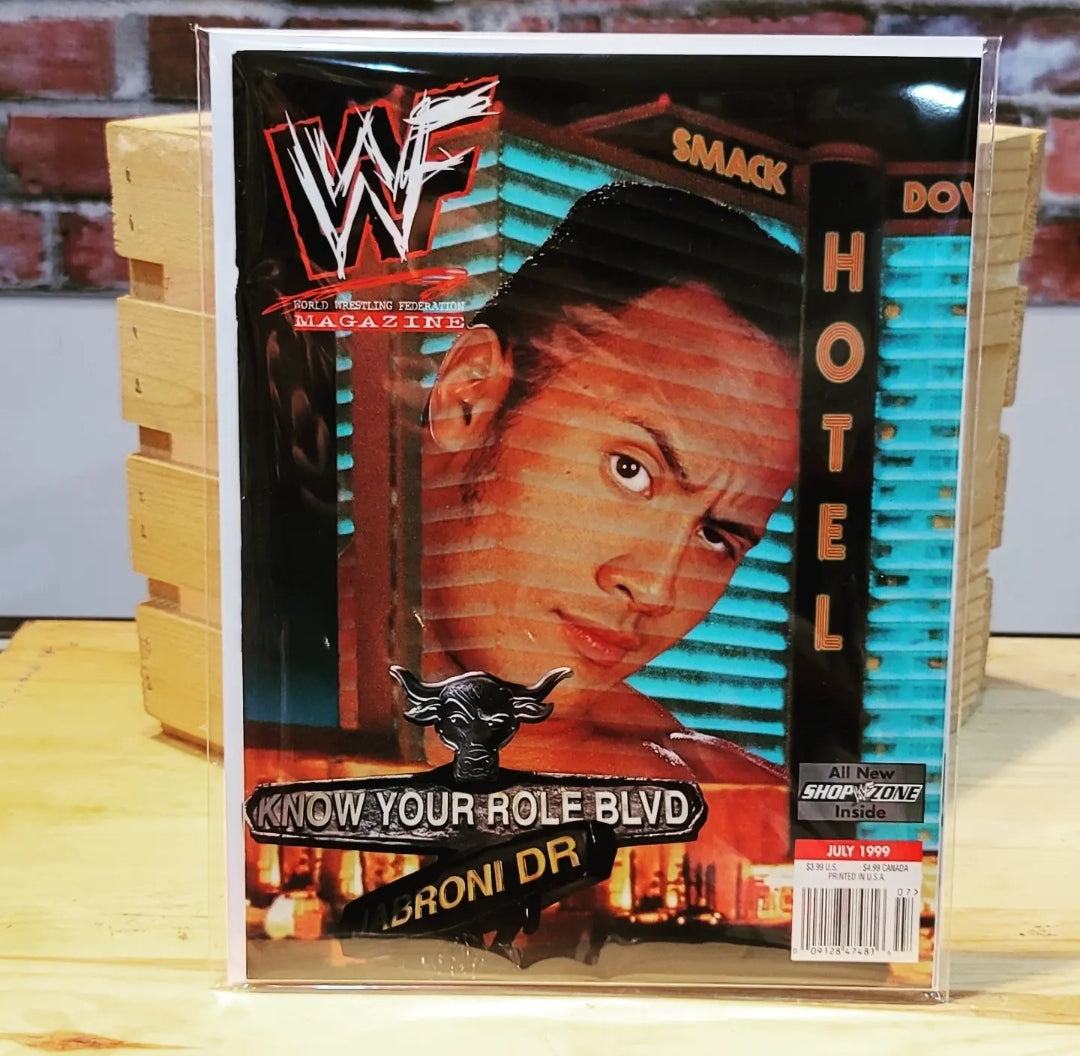 Original WWF WWE Vintage Wrestling Magazine The Rock (July 1999)