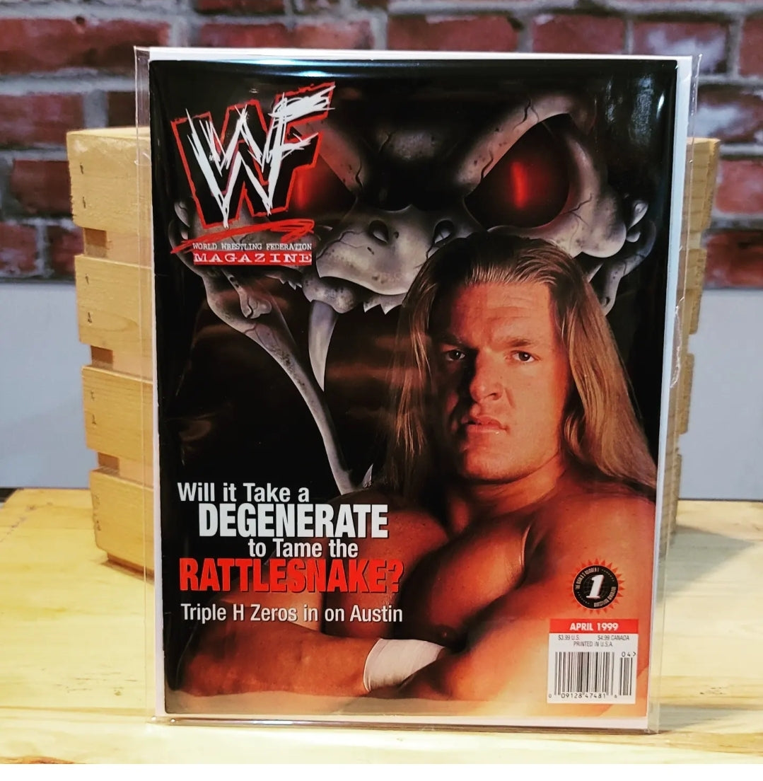 Original WWF WWE Vintage Wrestling Magazine Triple H (April 1999)