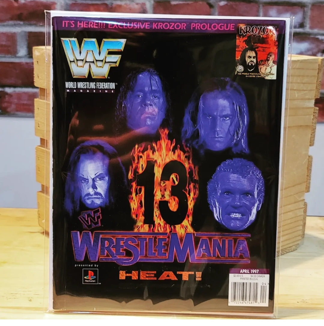 Original WWF WWE Vintage Wrestling Magazine Wrestlemania 13 (April 1997)