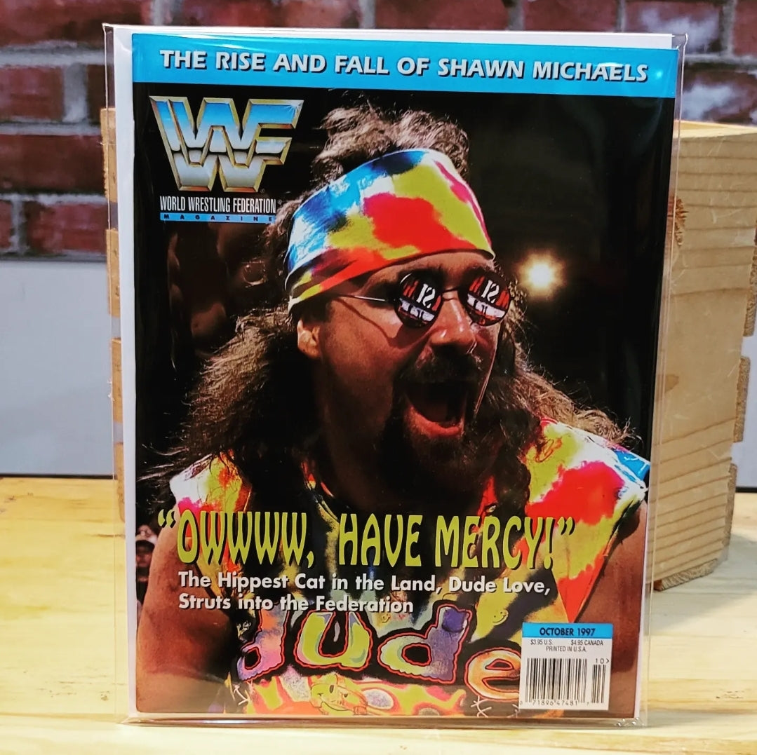 Original WWF WWE Vintage Wrestling Magazine Dude Love (October 1997)