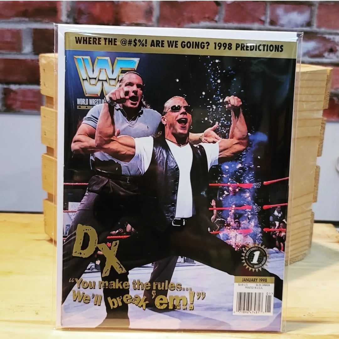 Original WWF WWE Vintage Wrestling Magazine HBK Triple H (January 1998)