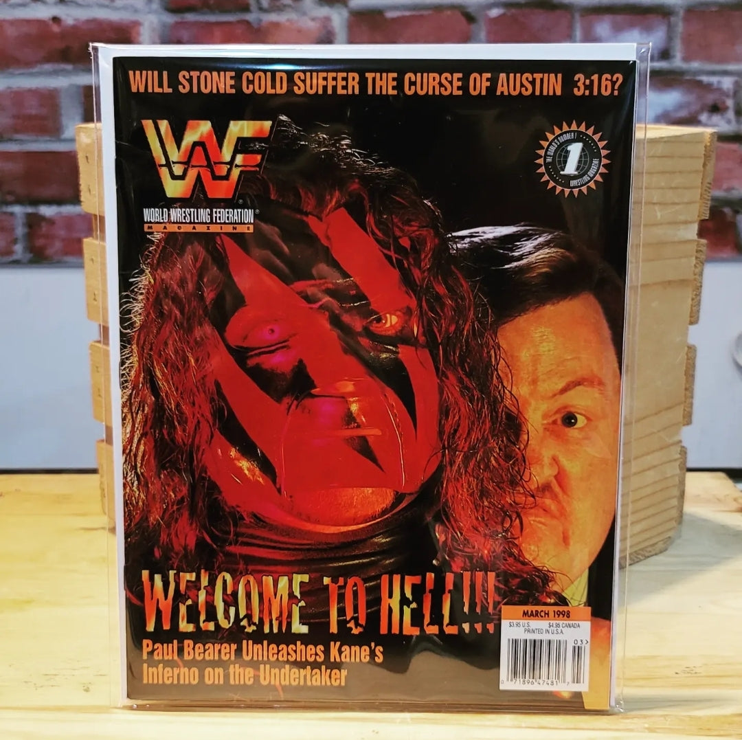 Original WWF WWE Vintage Wrestling Magazine Kane (March 1998)