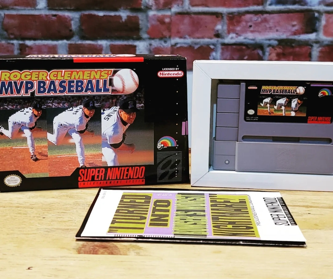 Original Roger Clemens MVP Baseball SNES Super Nintendo
