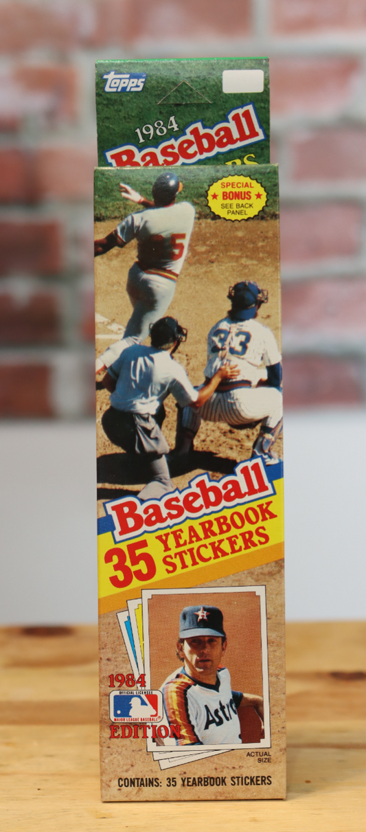 1984 Topps Baseball Card Yearbook Sticker Hanger Box (35 Stickers)