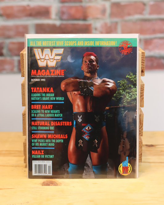 Original WWF WWE Vintage Wrestling Magazine Tatanka (October 1992)