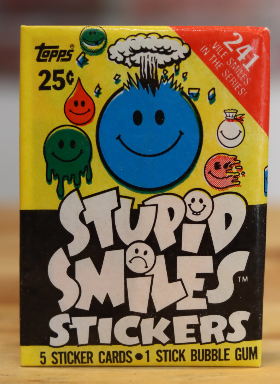 1989 Topps Stupid Smiles Sticker Cards Wax Pack