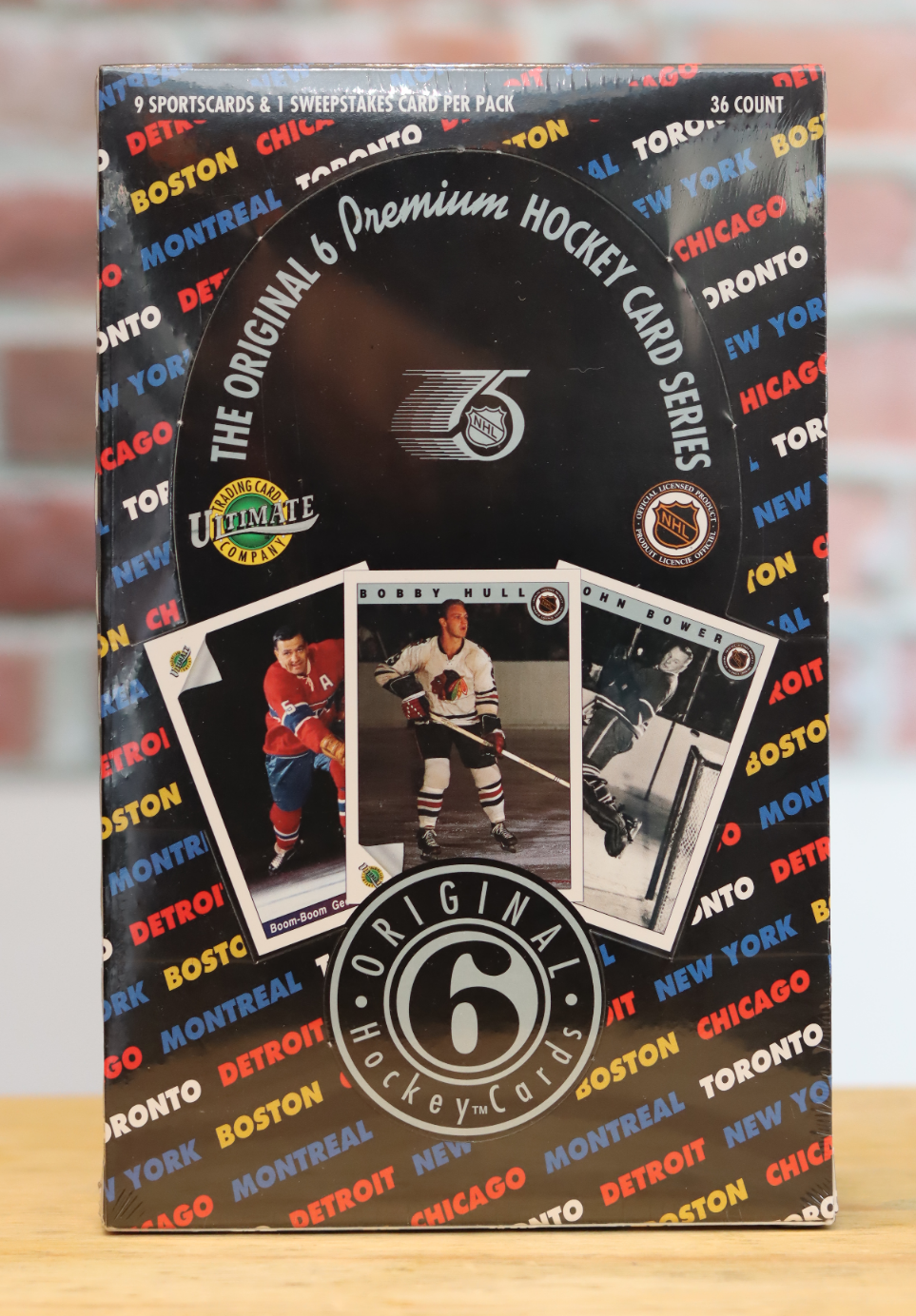 1991/92 Ultimate Original 6 Hockey Card Wax Box (36 Packs)