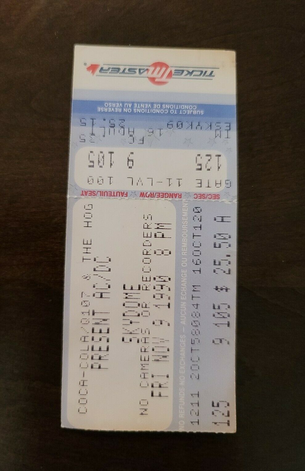 AC/DC 1990, Toronto Skydome Vintage Original Concert Ticket Stub โ FLIP ...