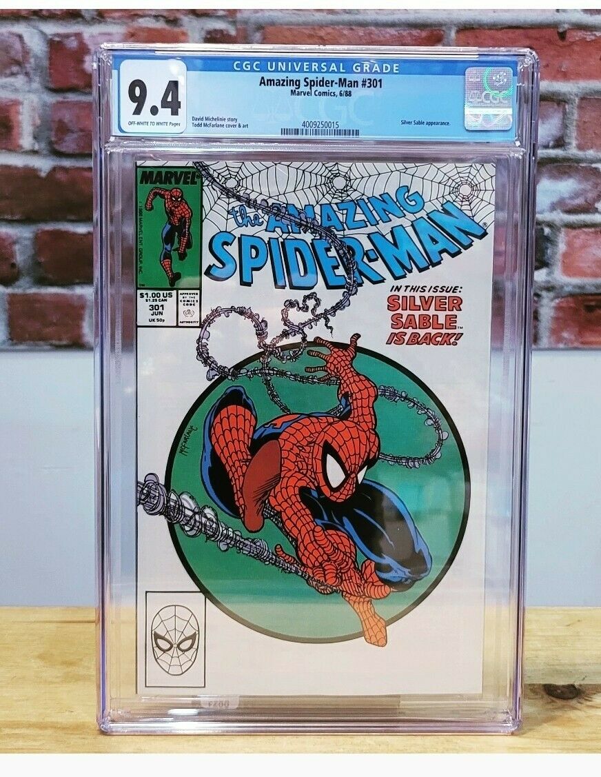 Amazing Spider-Man #301 Freshly Graded (Marvel Comics 1988) CGC 9.4 Todd McFarlane