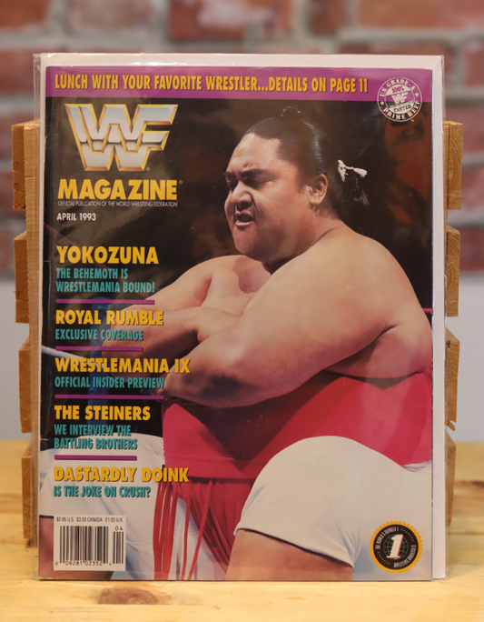 Original WWF WWE Vintage Wrestling Magazine Yokozuna (April 1993)