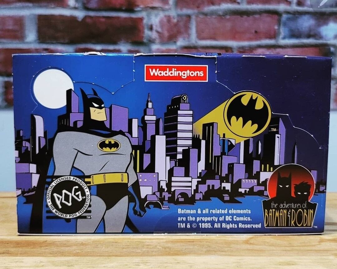 1995 Adventures Batman & Robin Animated Series Pogs 24 Pack Sealed Box Milk Caps