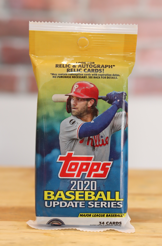 2020 Topps Update Baseball Card Cello Fat Pack (34 Cards)