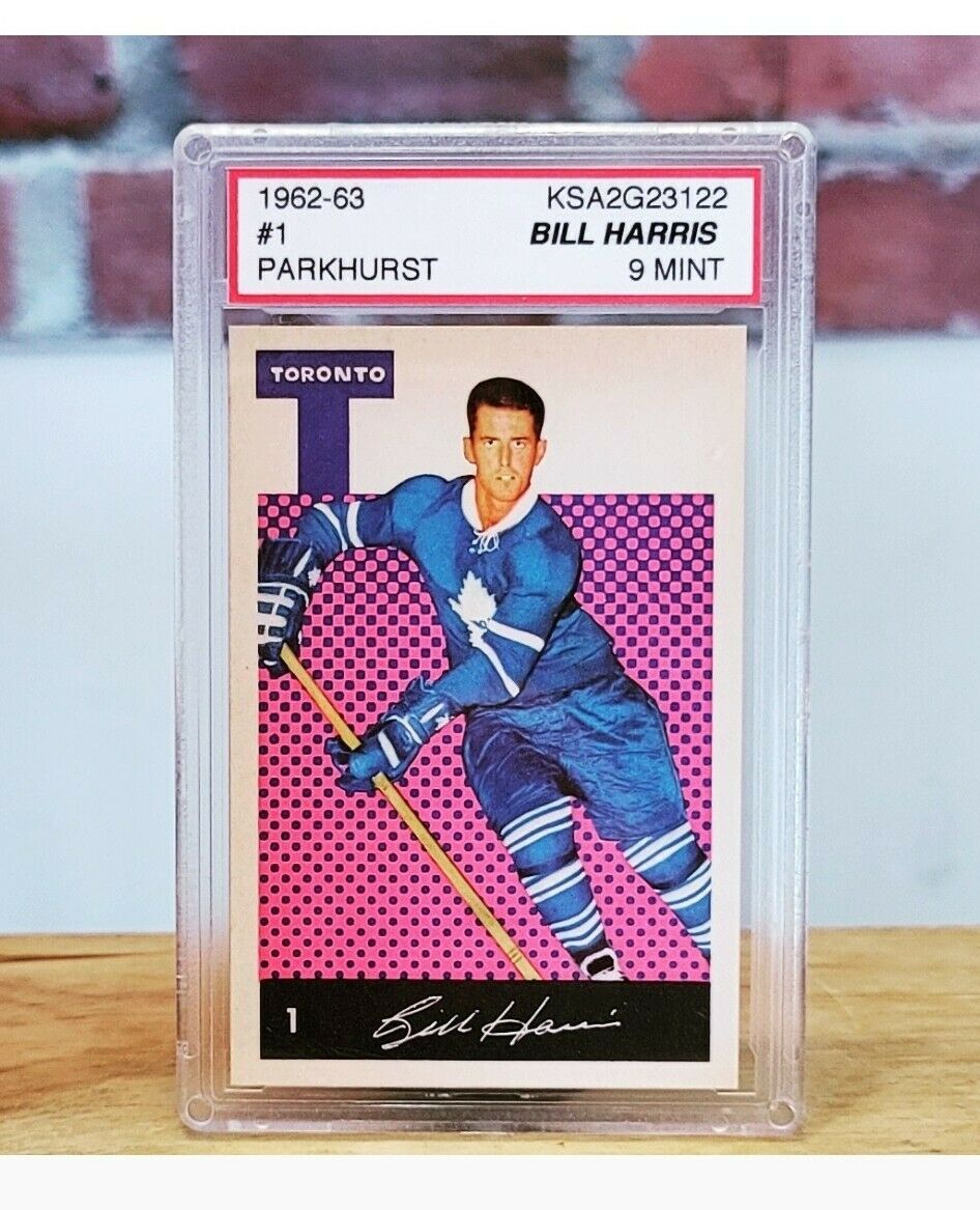 1962 Parkhurst Billy Harris Hockey Card #1 KSA 9 Razor Sharp! Maple Leafs
