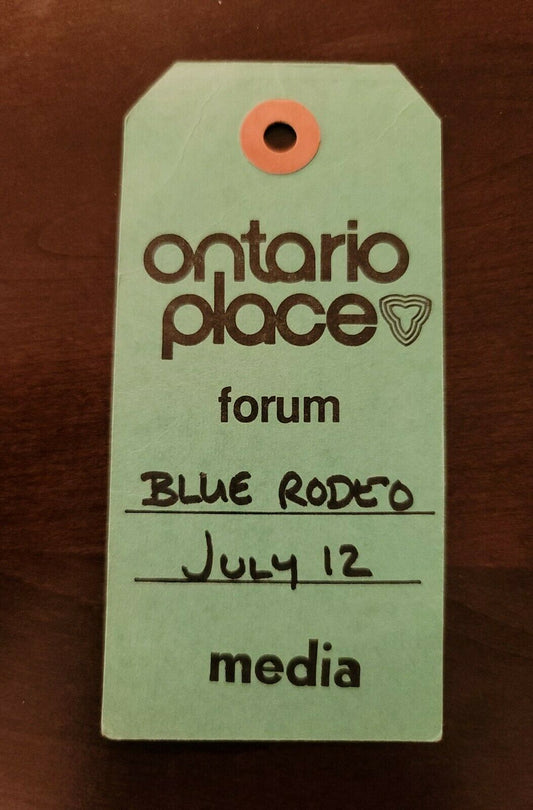 Blue Rodeo 1990, Toronto Ontario Place Original Vintage Concert Media Pass
