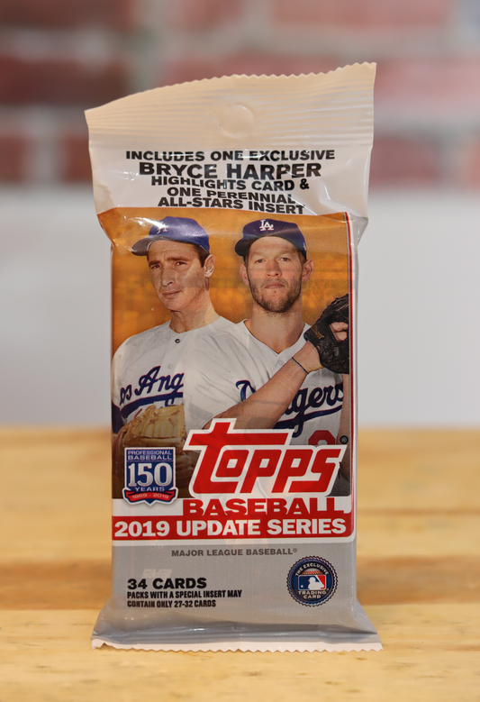 2019 Topps Update Baseball Card Cello Fat Pack (34 Cards)