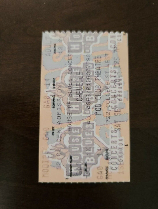 Chevelle 2004, Toronto Mod Club Original Concert Ticket Stub