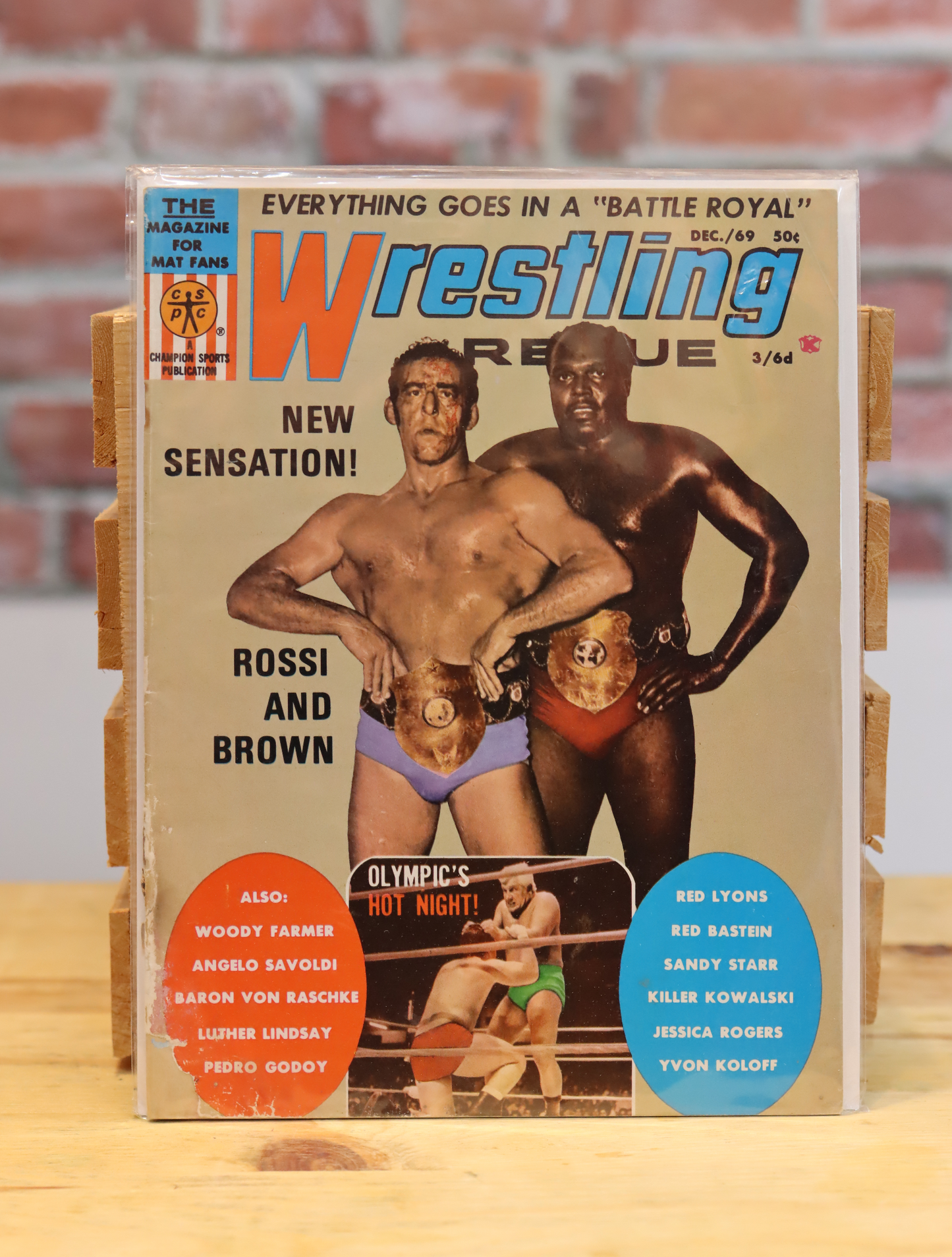 Original Wrestling Revue Vintage Wrestling Magazine (March 1964)