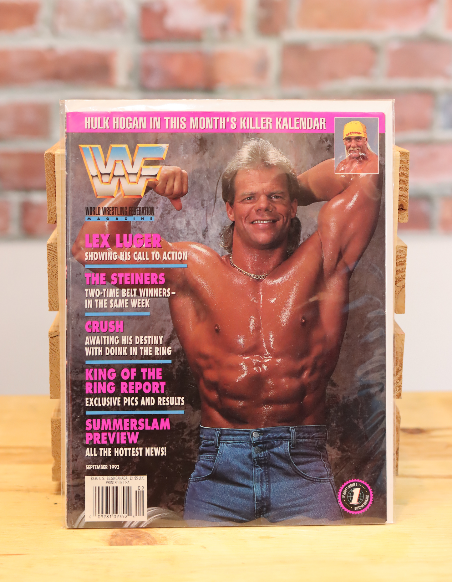 Original WWF WWE Vintage Wrestling Magazine Lex Luger/Hulk Hogan (September 1993)