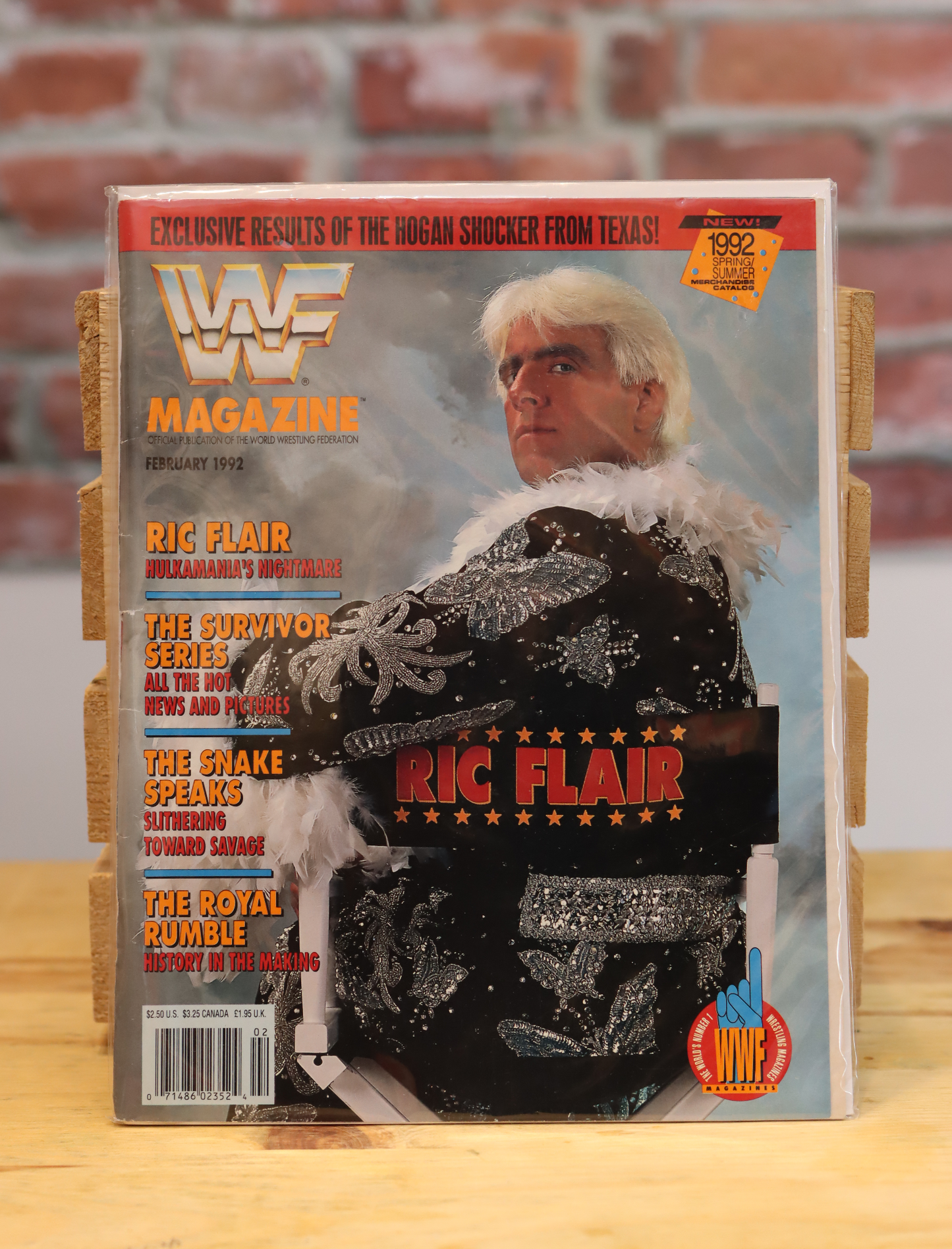 Original WWF WWE Vintage Wrestling Magazine Ric Flair (February 1992)