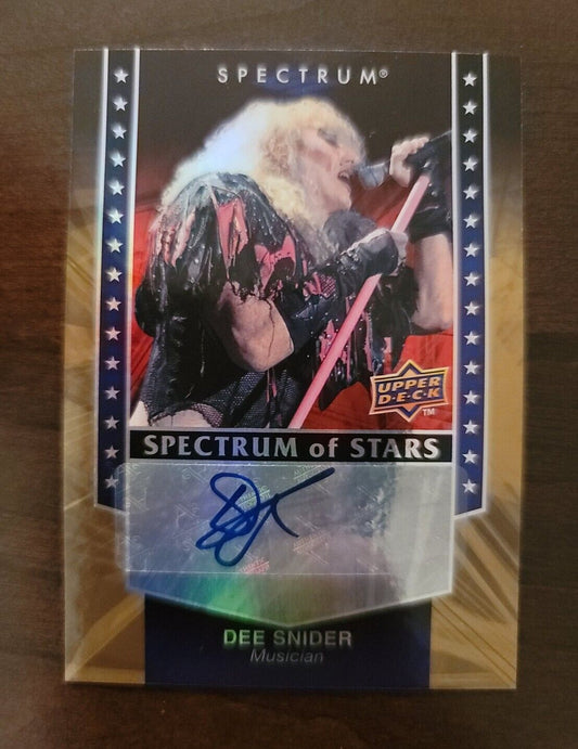 2008 Upper Deck Spectrum Of Stars Dee Snider Autograph Card Rare Twisted Sister