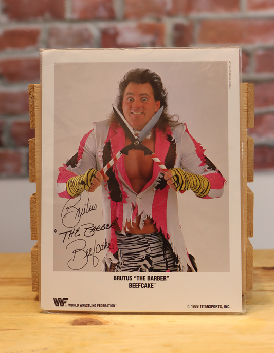 Original WWF WWE Brutus The Barber Beefcake Autographed 8X10 Photo
