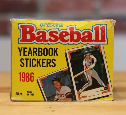 1986 OPC O-Pee-Chee Baseball Sticker Card Wax Box (50 Packs)