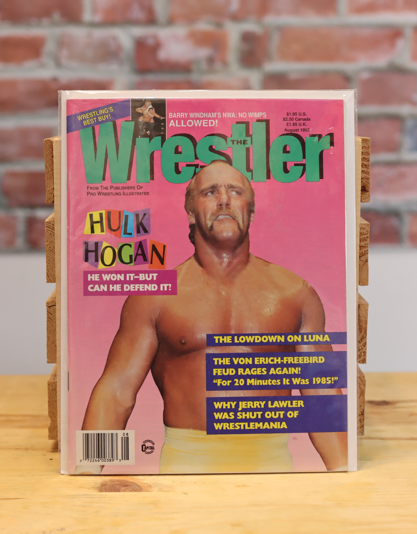 Original The Wrestler Vintage Wrestling Magazine Hulk Hogan (August 1993)