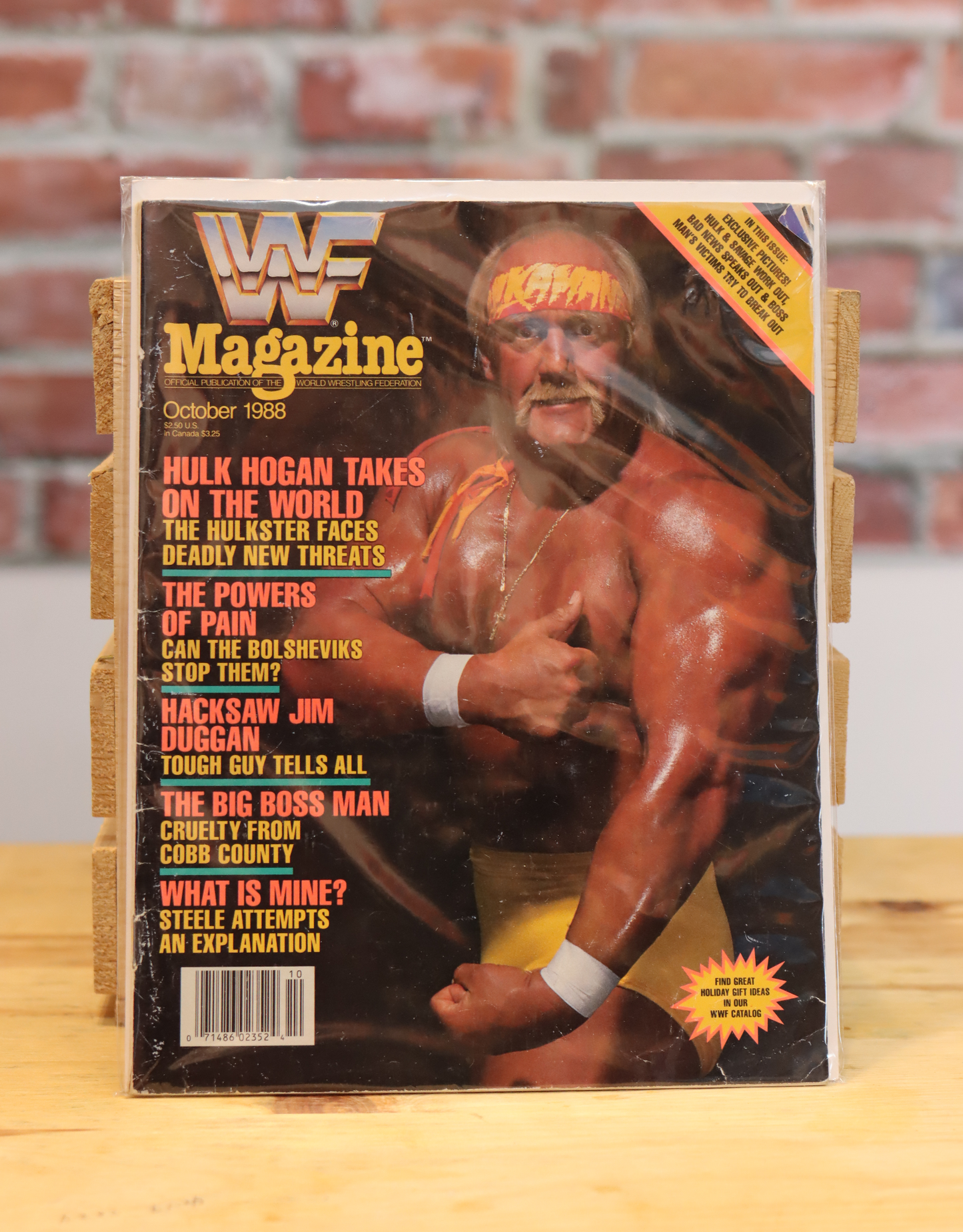 Original WWF WWE Vintage Wrestling Magazine Hulk Hogan (October 1988)