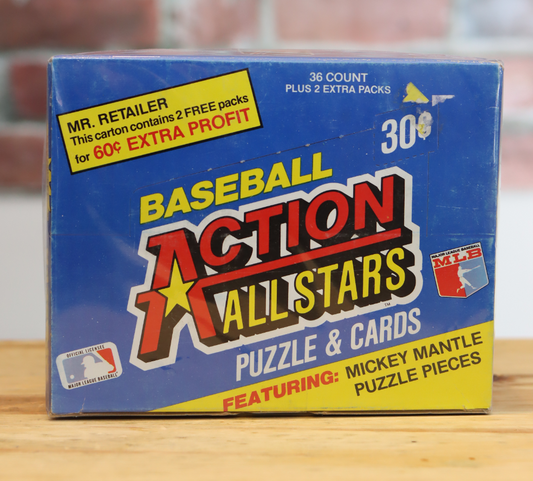1983 Donruss Action All Stars Baseball Card Set Wax Box Mickey Mantle (36 Packs)