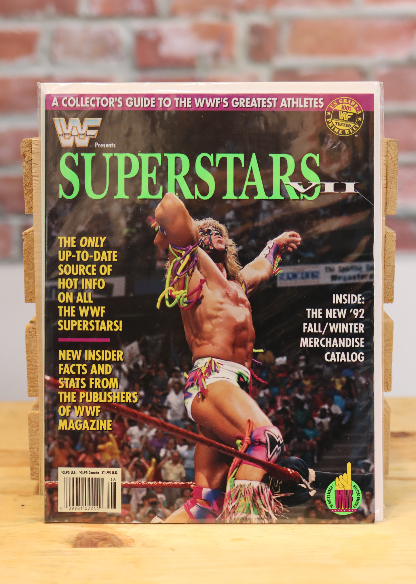 Original WWF WWE Vintage Wrestling Superstars II Magazine Ultimate Warrior (1992)