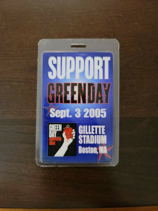 Green Day American Idiot Tour 2005 Original Concert All Access Pass, Boston