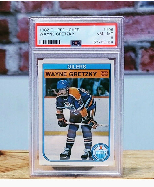 1982/83 O-Pee-Chee Wayne Gretzky Card #106 PSA 8 Edmonton Oilers