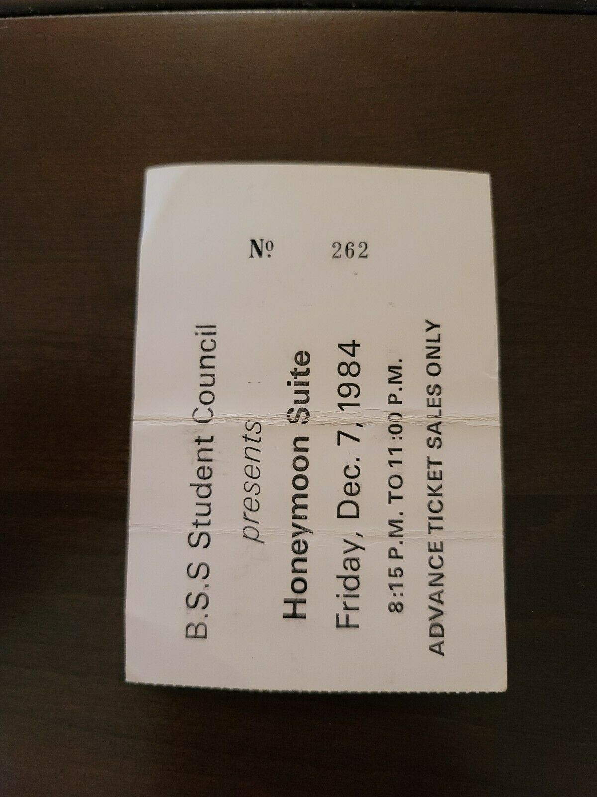 Honeymoon Suite 1984 Toronto BSS High School Original Concert Ticket Stub
